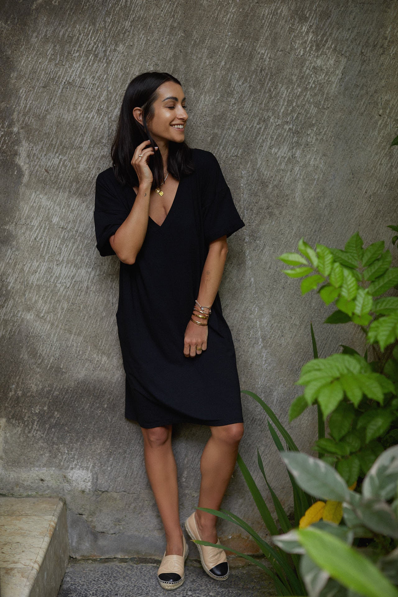 V-Neck Black dress